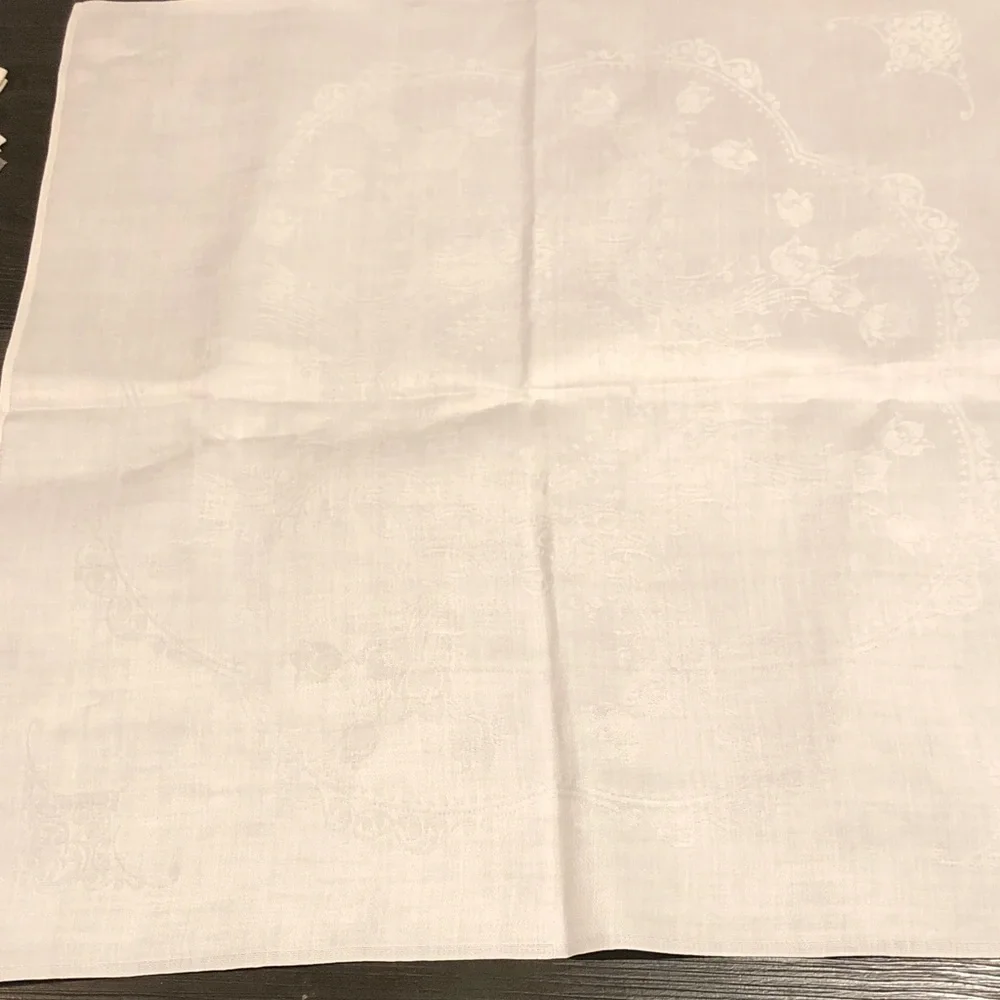 White Linen with Subtle Design (3)